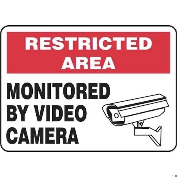 Accuform RESTRICTED AREA SAFETY SIGN MONITORED MASE902VP - main